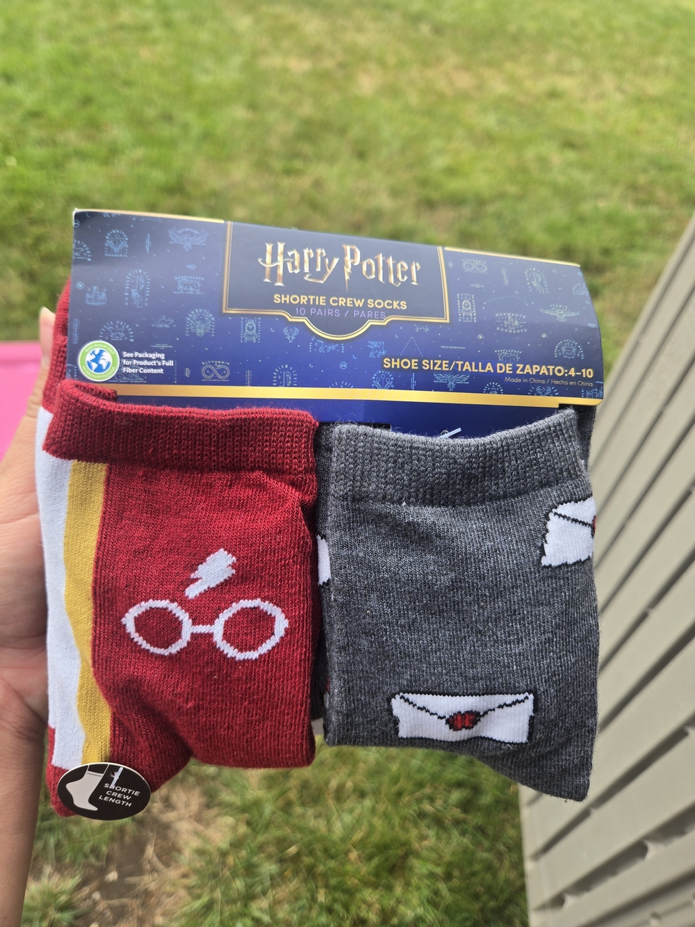 Warner Bros. Harry Potter Shortie Crew Socks - Red & Gray